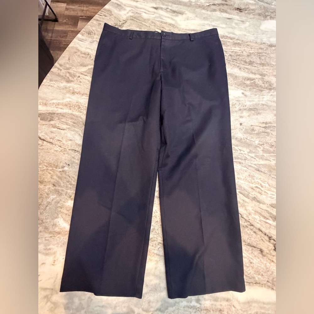Dockers Straight Fit D2 Pants 38x29 Black Flat Front Dress Casual Work